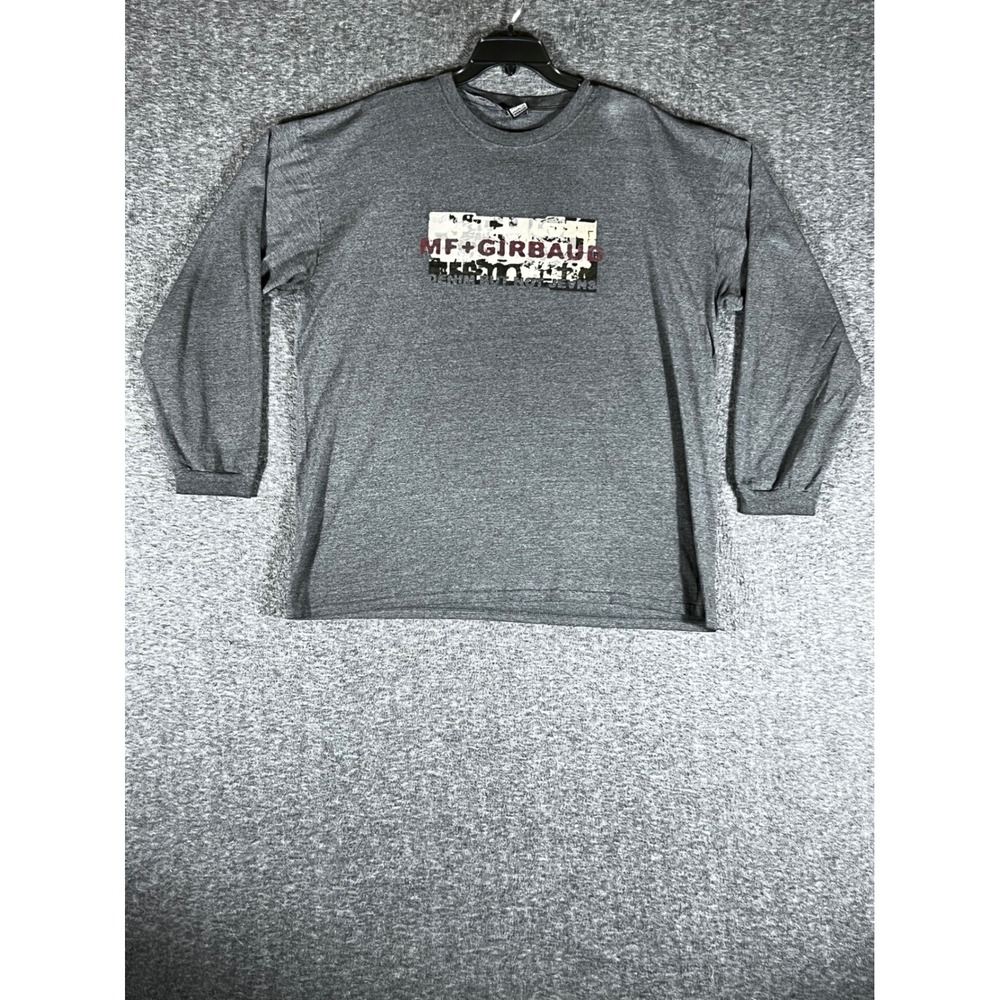 Marithe Francois Girbaud Grey Graphic Long Sleeve Tee Shirt XL Vintage Style
